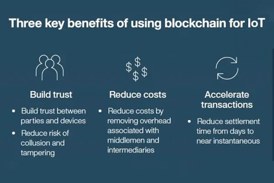 Benefit of using blockchain for IoT