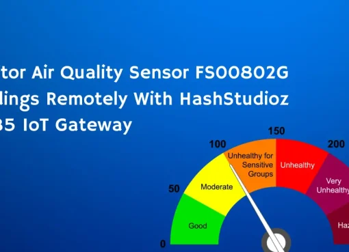 Monitor Air Quality Sensor FS00802G Readings Remotely With HashStudioz Rs485 Gateway