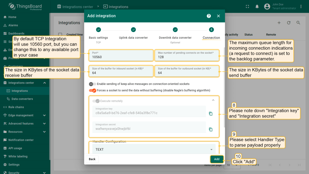TCP Integration with ThingsBoard: Enhance IoT Connectivity